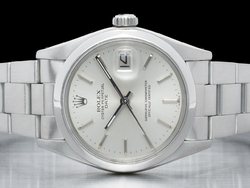 Rolex Date 34 Argento Oyster 1500 Silver Lining 